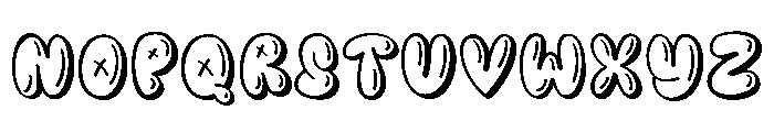 PG Blooming Regular Font UPPERCASE