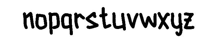 PG Bloomy Regular Font LOWERCASE