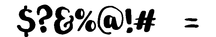 PG Blossom Regular Font OTHER CHARS