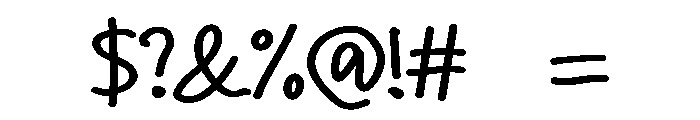 PG Blossomie Regular Font OTHER CHARS