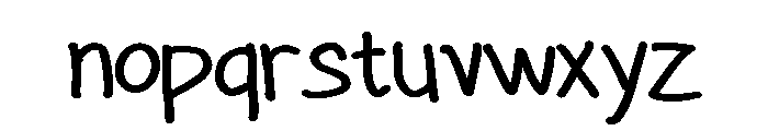 PG Blossomie Regular Font LOWERCASE