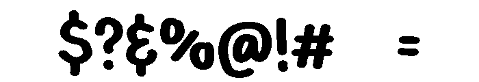 PG Bounce Brush Font OTHER CHARS