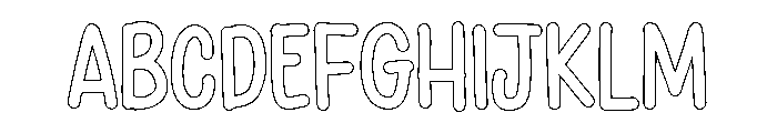 PG Branded Outline Font UPPERCASE
