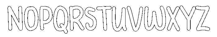 PG Branded Outline Font UPPERCASE