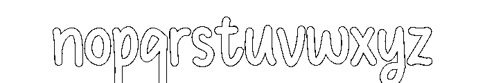 PG Branded Outline Font LOWERCASE