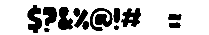 PG Broken Square Regular Font OTHER CHARS