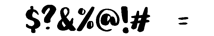 PG Brushed Habbit Font OTHER CHARS