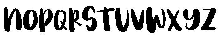 PG Brushed Habbit Font UPPERCASE