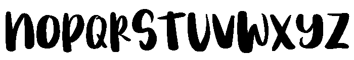 PG Brushed Habbit Font LOWERCASE