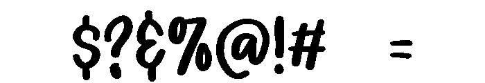 PG Brushia Font OTHER CHARS