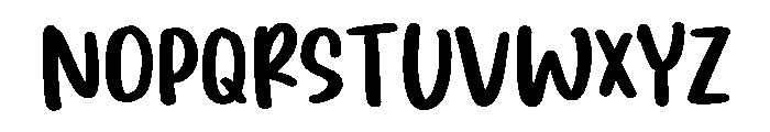 PG Brushia Font UPPERCASE