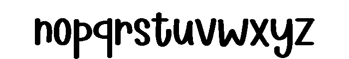 PG Burger Brush Font LOWERCASE