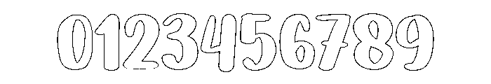 PG Butter Scotch Outline Font OTHER CHARS