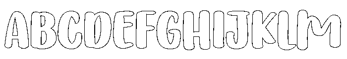 PG Butter Scotch Outline Font UPPERCASE