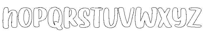 PG Butter Scotch Outline Font UPPERCASE