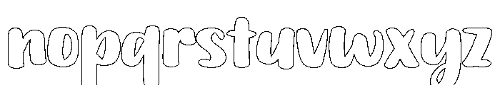 PG Butter Scotch Outline Font LOWERCASE