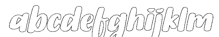 PG Butter Scotch Slant Outline FONT