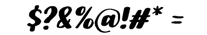 PG Butter Scotch Slanted Font OTHER CHARS