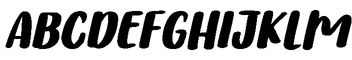 PG Butter Scotch Slanted Font UPPERCASE
