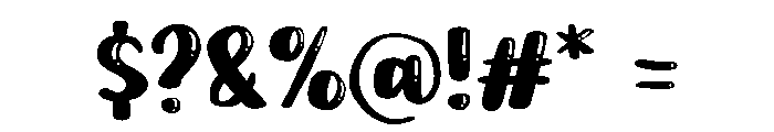 PG Butter Shine Regular Font OTHER CHARS