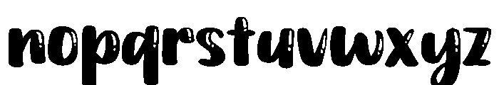 PG Butter Shine Regular Font LOWERCASE