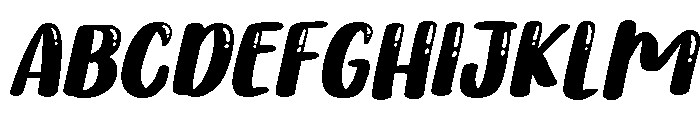 PG Butter Shine Slanted Font UPPERCASE