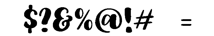 PG California Regular Font OTHER CHARS