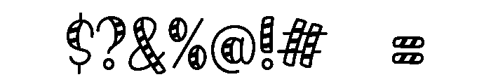 PG Candy Stripes Regular Font OTHER CHARS