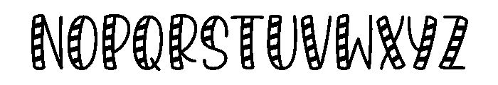 PG Candy Stripes Regular Font UPPERCASE