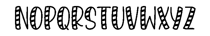 PG Candy Stripes Regular Font LOWERCASE
