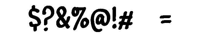 PG Choco Brush Font OTHER CHARS