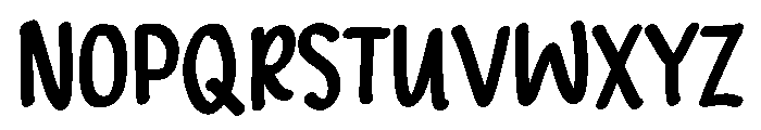 PG Choco Brush Font UPPERCASE