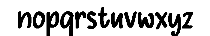 PG Choco Brush Font LOWERCASE