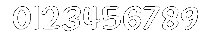 PG Creepy Ghost Outline Font OTHER CHARS