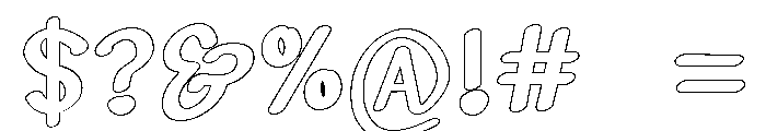 PG Creepy Ghost Outline Font OTHER CHARS