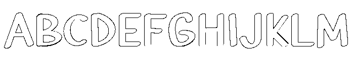 PG Creepy Ghost Outline Font UPPERCASE