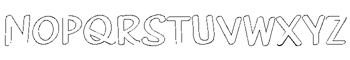 PG Creepy Ghost Outline Font UPPERCASE