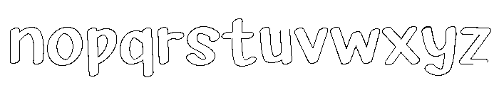 PG Creepy Ghost Outline Font LOWERCASE