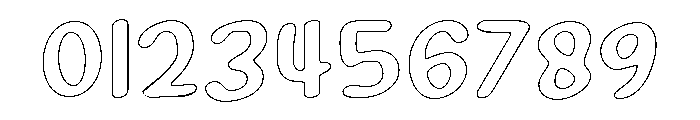 PG Creepy Ghost Soft Outline Font OTHER CHARS