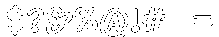 PG Creepy Ghost Soft Outline Font OTHER CHARS