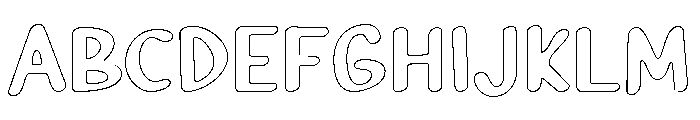 PG Creepy Ghost Soft Outline Font UPPERCASE