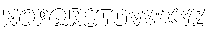 PG Creepy Ghost Soft Outline Font UPPERCASE