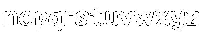 PG Creepy Ghost Soft Outline Font LOWERCASE
