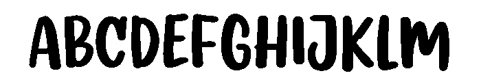 PG Cutie Petals Font UPPERCASE