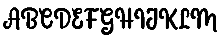 PG Delightful Font UPPERCASE