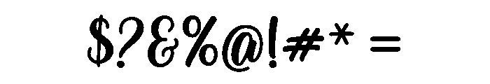 PG Delisha Regular Font OTHER CHARS