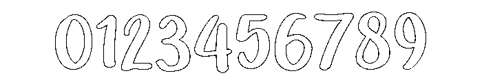 PG Dreamy Outline Font OTHER CHARS