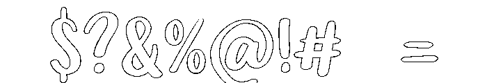PG Dreamy Outline Font OTHER CHARS