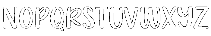 PG Dreamy Outline Font UPPERCASE