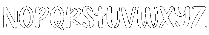 PG Dreamy Outline Font LOWERCASE